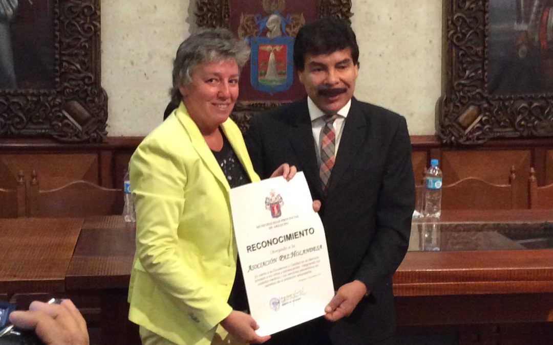 Diploma de Reconocimiento 2014 por As.PAZHolandesa