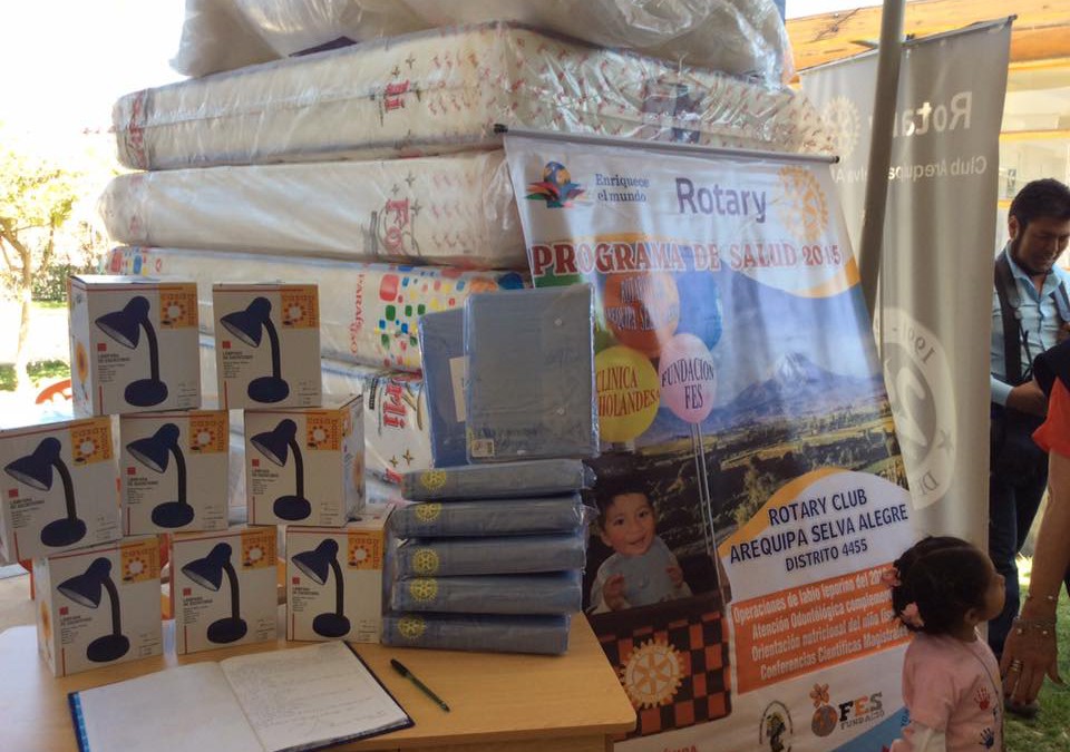 Donaties van Rotaryclub Selva Alegre en Yorba Linda (USA)