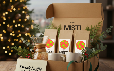 Fundraisingsactie met Misti Coffee kerstpakketten.